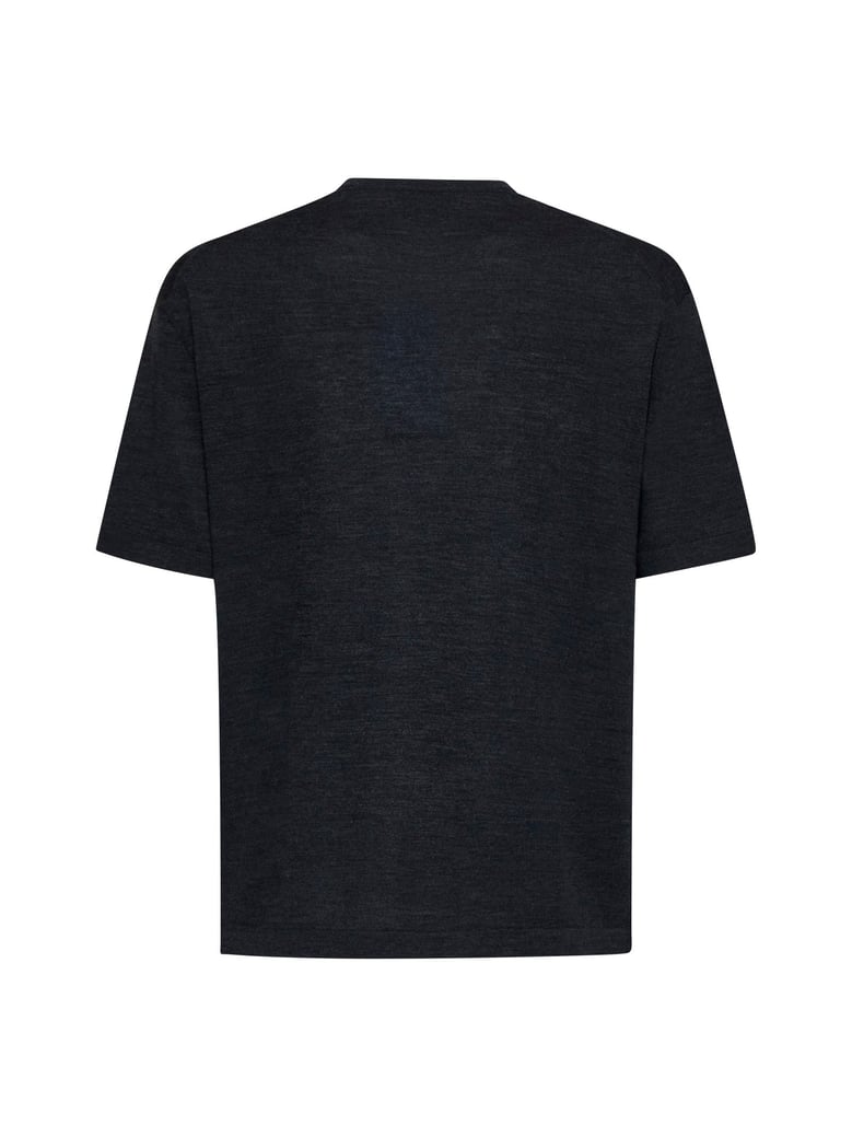 charcoal t-shirt in virgin wool by Selfnex