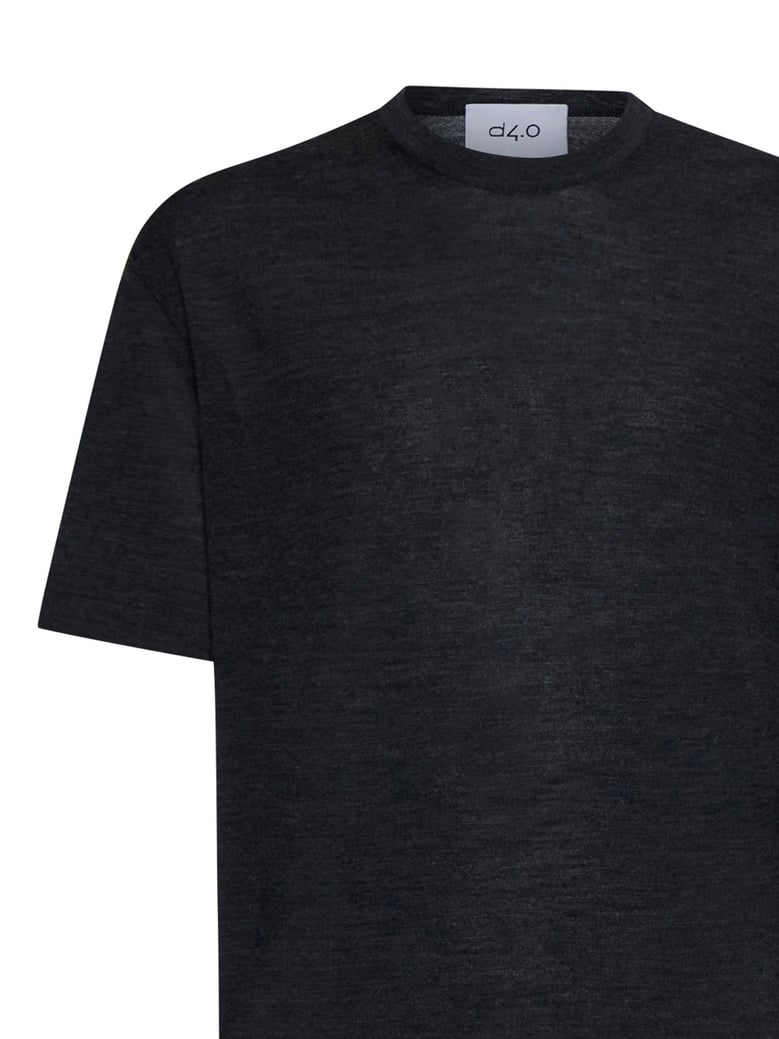 charcoal t-shirt in virgin wool by Selfnex