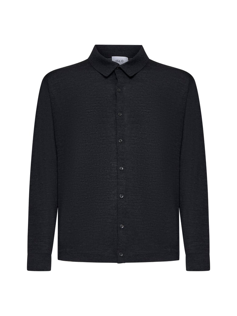 shirt grey virgin wool knit by Selfnex