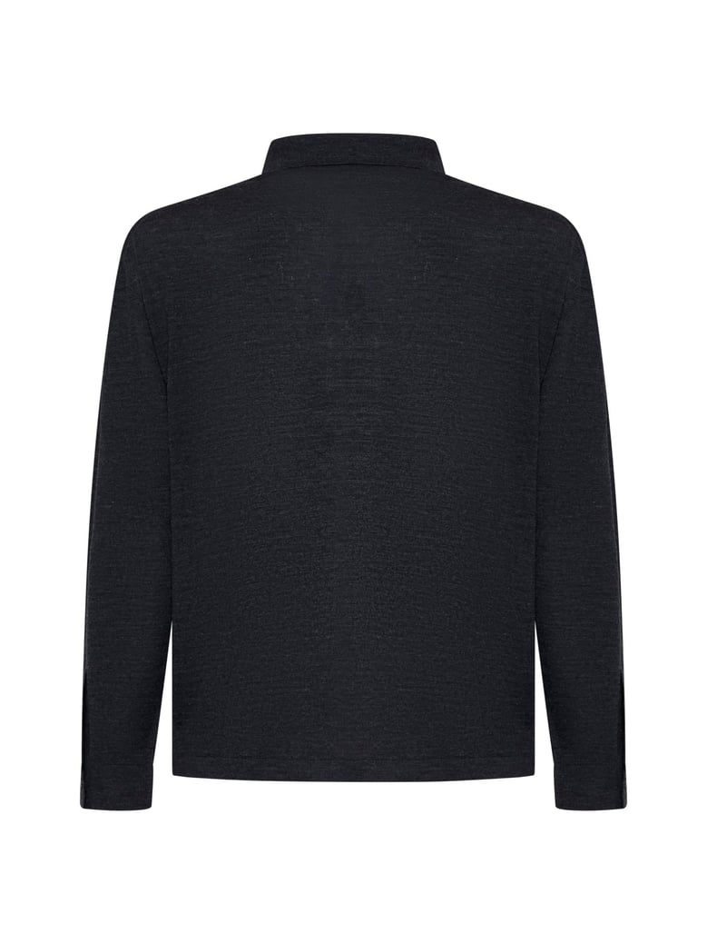 shirt grey virgin wool knit by Selfnex