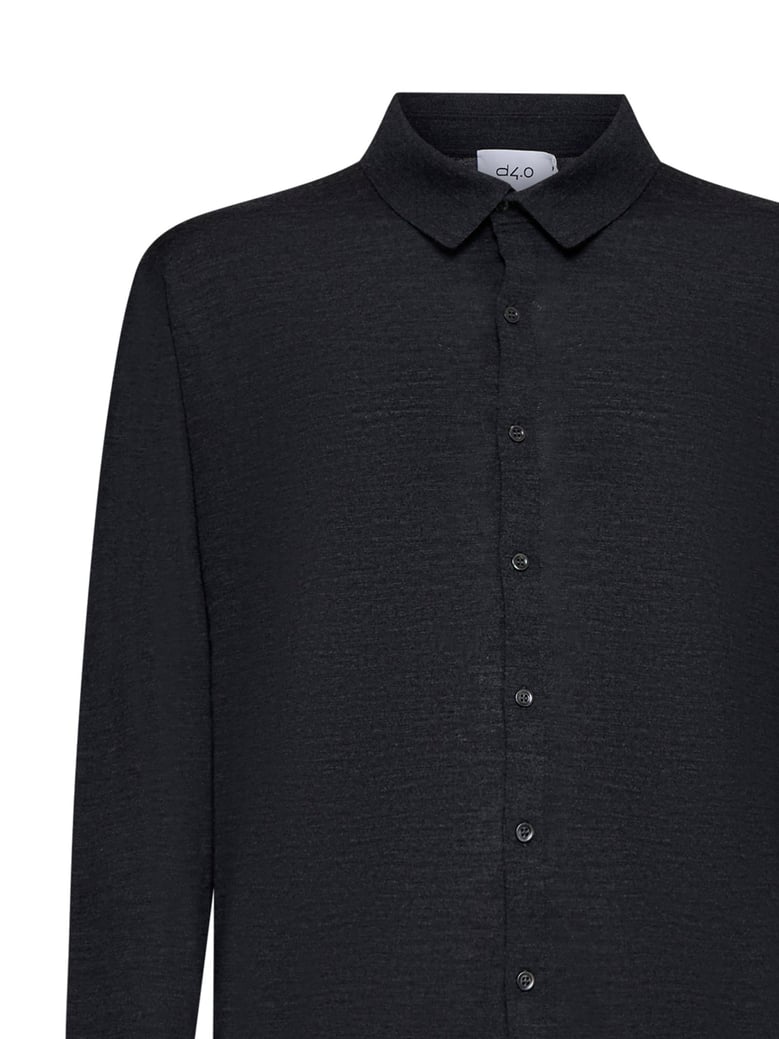 shirt grey virgin wool knit by Selfnex