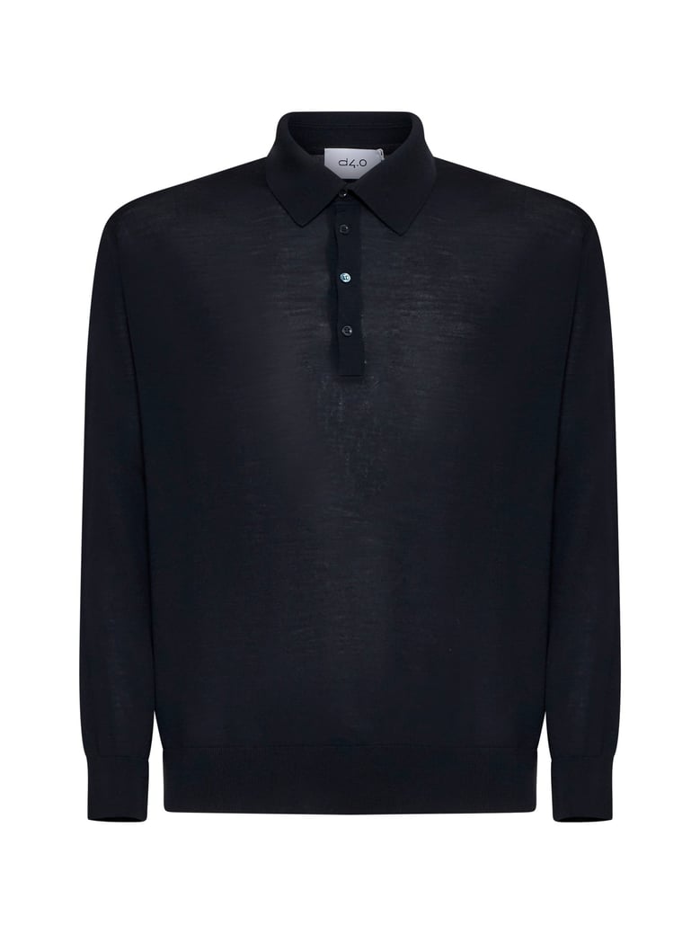 knit shirt blue by Selfnex