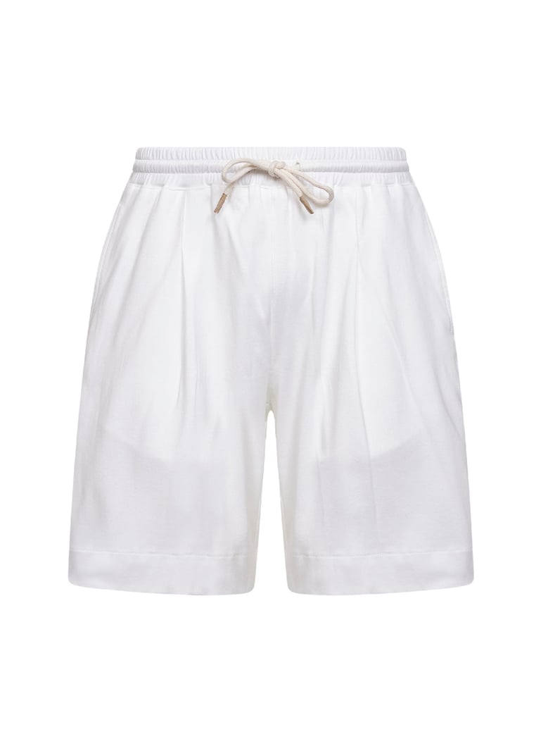 bermuda shorts white cotton by Selfnex