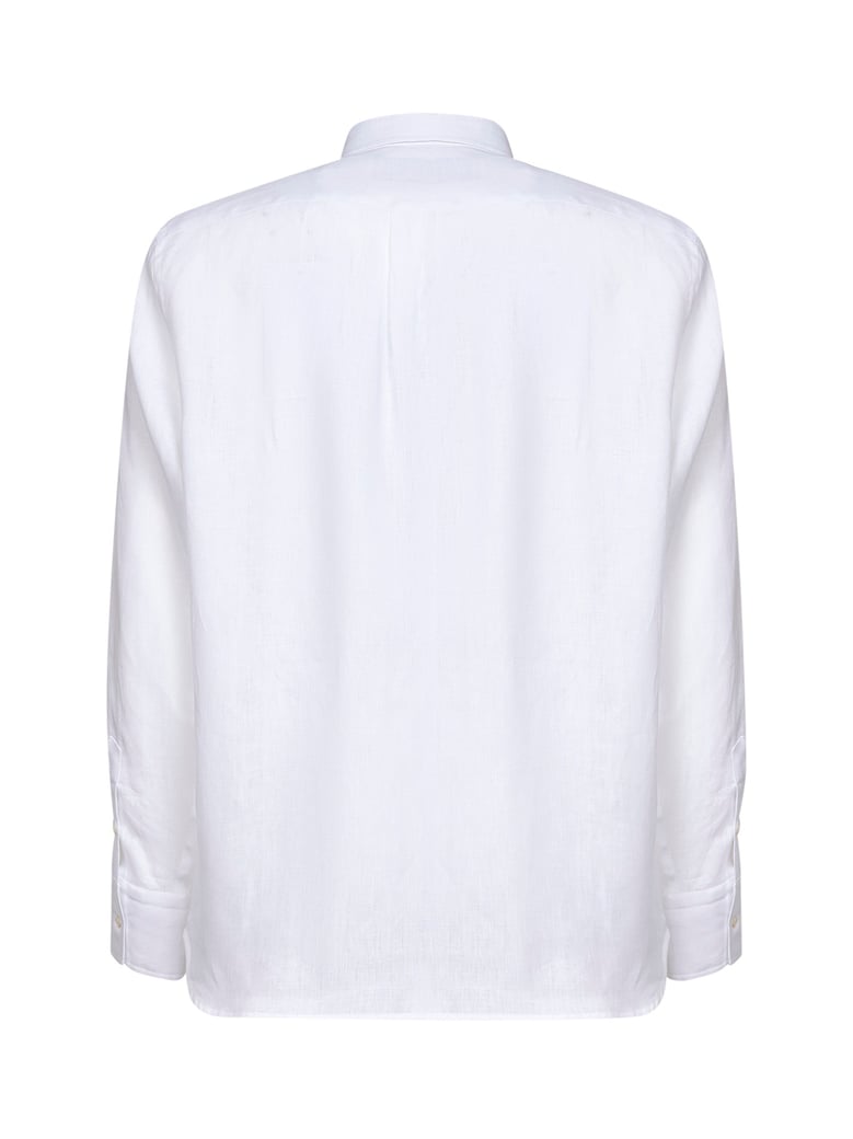 shirt white linen polo by Selfnex