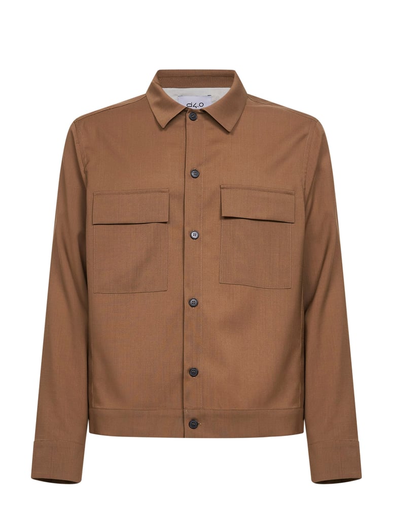 shirt jacket camel virgin wool by Selfnex
