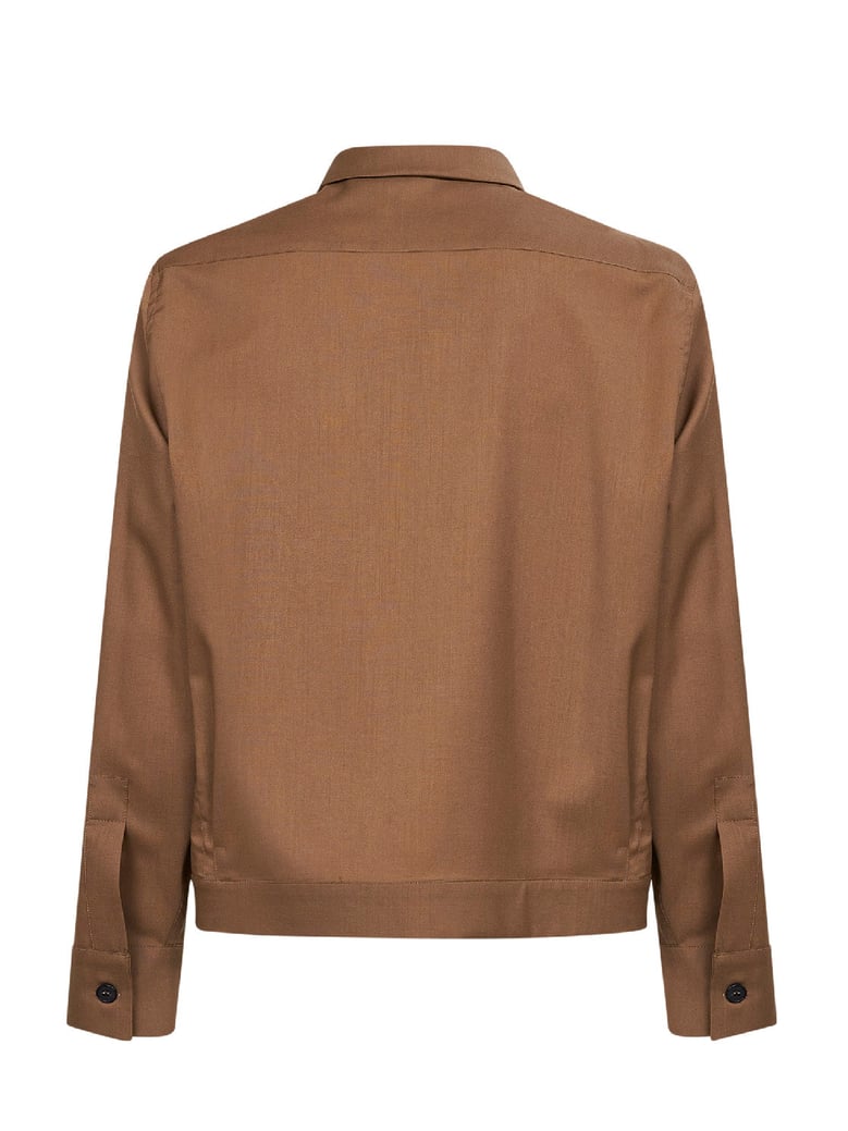 shirt jacket camel virgin wool by Selfnex