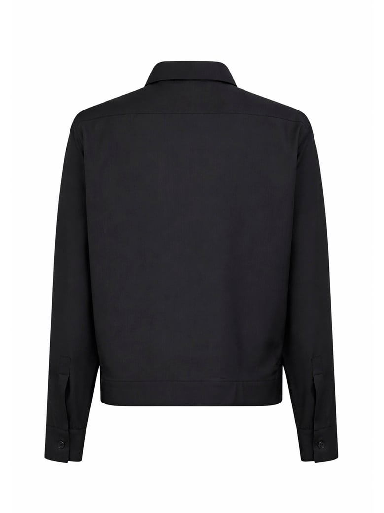 shirt jacket charcoal virgin wool blend by Selfnex