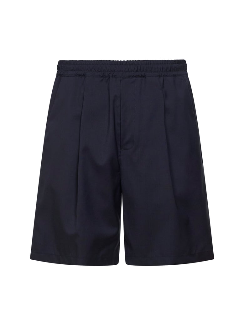 shorts virgin wool blend blue by Selfnex
