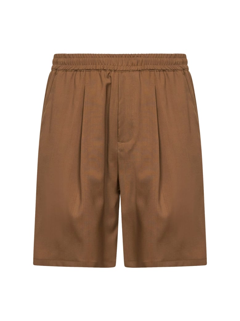 shorts virgin wool blend brown by Selfnex