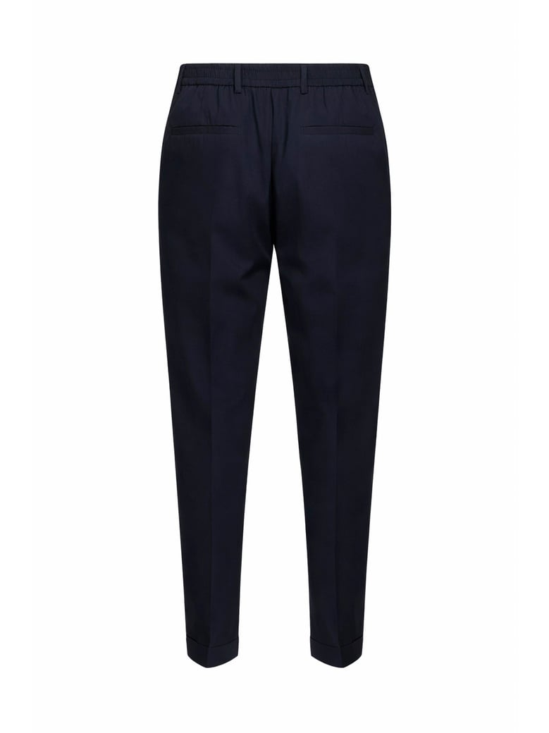 trousers stretch cotton-blend blue by Selfnex