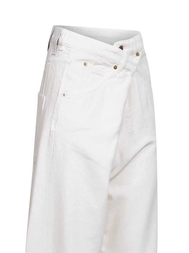 jeans ines fold over waist white by Selfnex