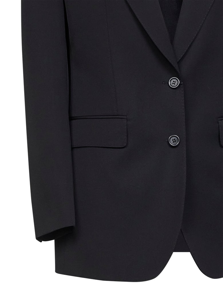 black wool gabardine jacket by Selfnex