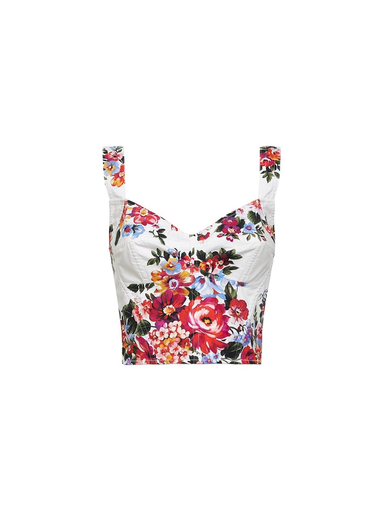 bustier top flower bouquet print multicolour by Selfnex