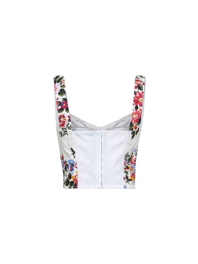 bustier top flower bouquet print multicolour by Selfnex