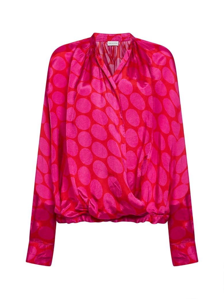 wrap shirt fuchsia viscose by Selfnex