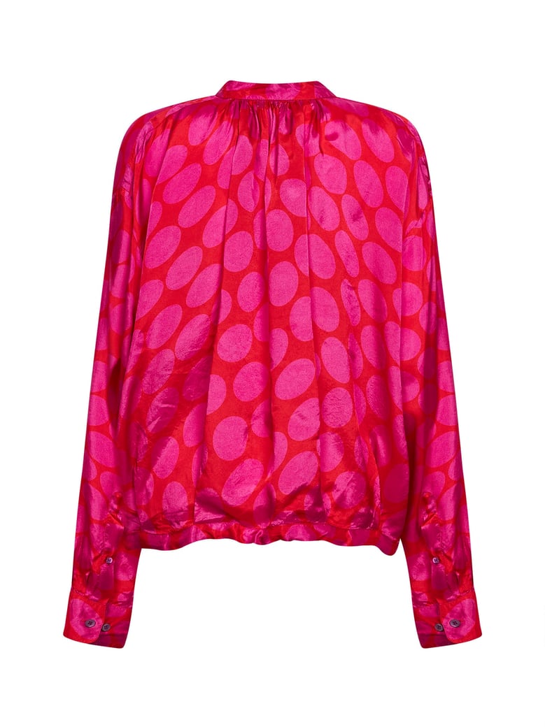 wrap shirt fuchsia viscose by Selfnex