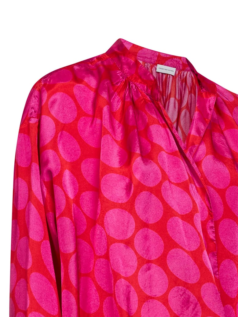 wrap shirt fuchsia viscose by Selfnex