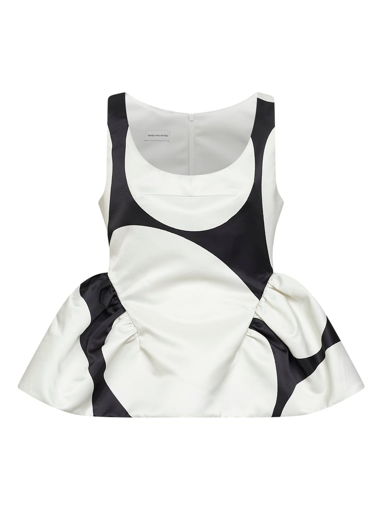 peplum top oversized ellipses multicolour by Selfnex