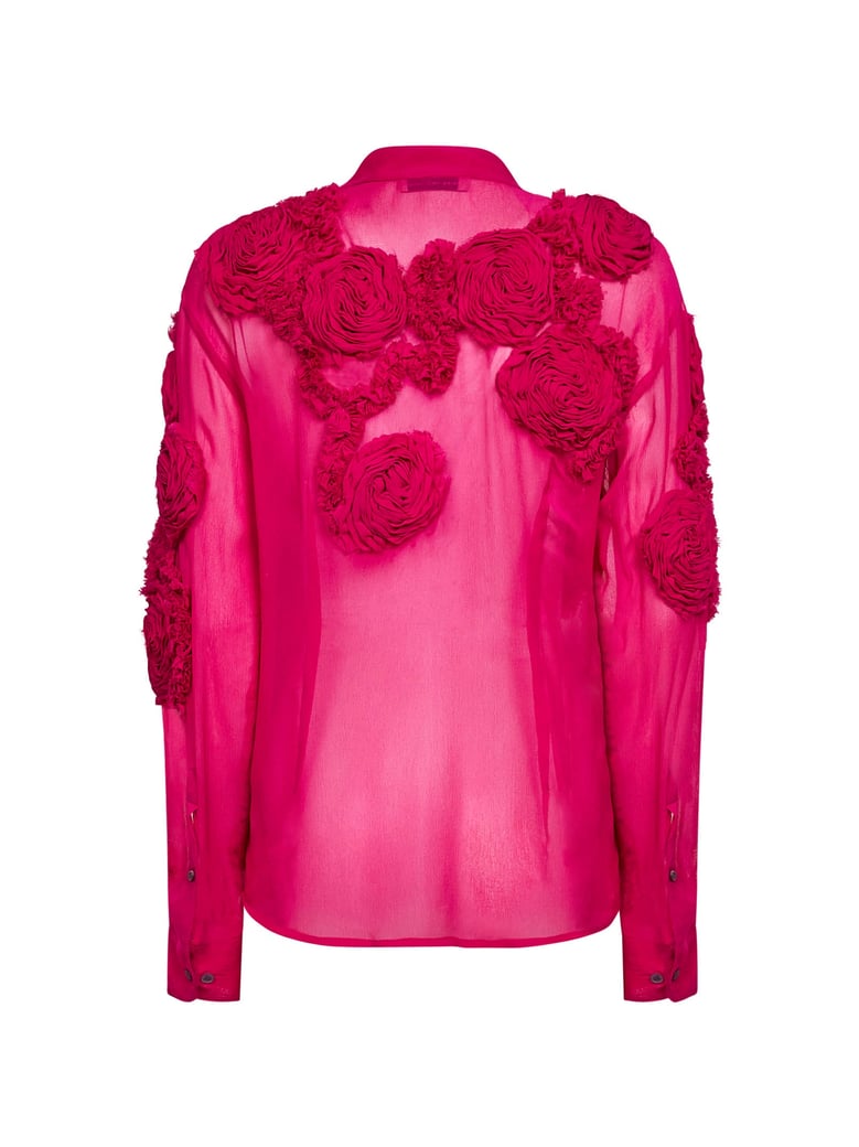 shirt silk muslin fuchsia by Selfnex