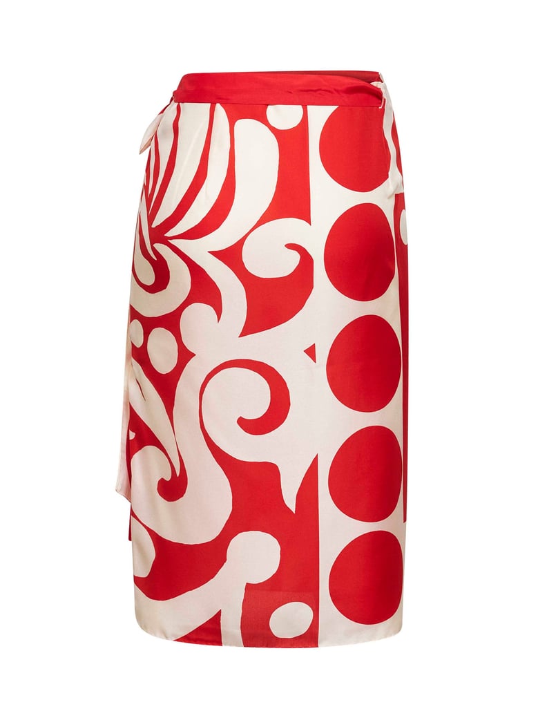 wrap scarf-skirt printed silk by Selfnex