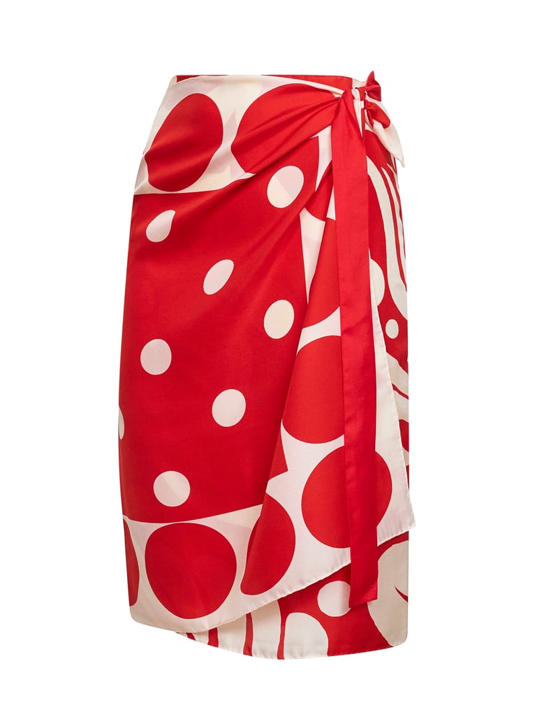 wrap scarf-skirt printed silk by Selfnex