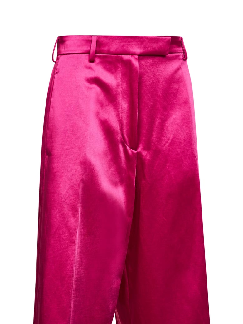 trousers wide-leg satin fuchsia by Selfnex