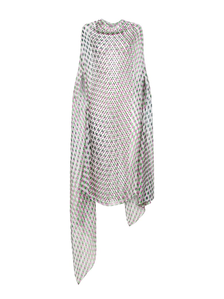cape-style dress ecru silk by Selfnex
