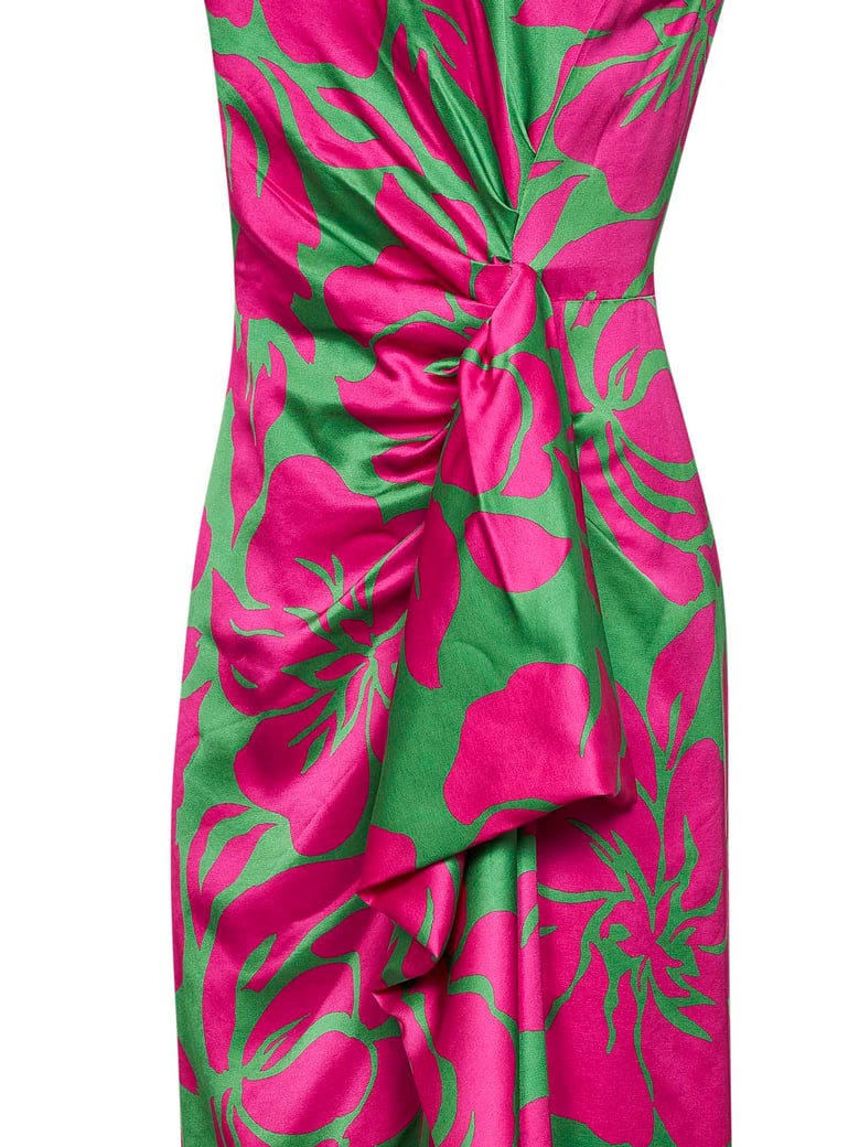 midi dress floral-print viscose by Selfnex