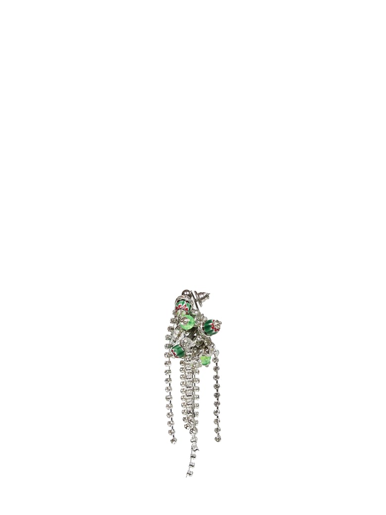 earrings with brass beads & crystals by Selfnex