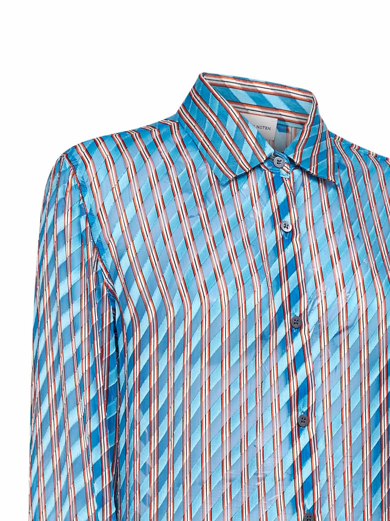 shirt light blue striped viscose and silk by Selfnex