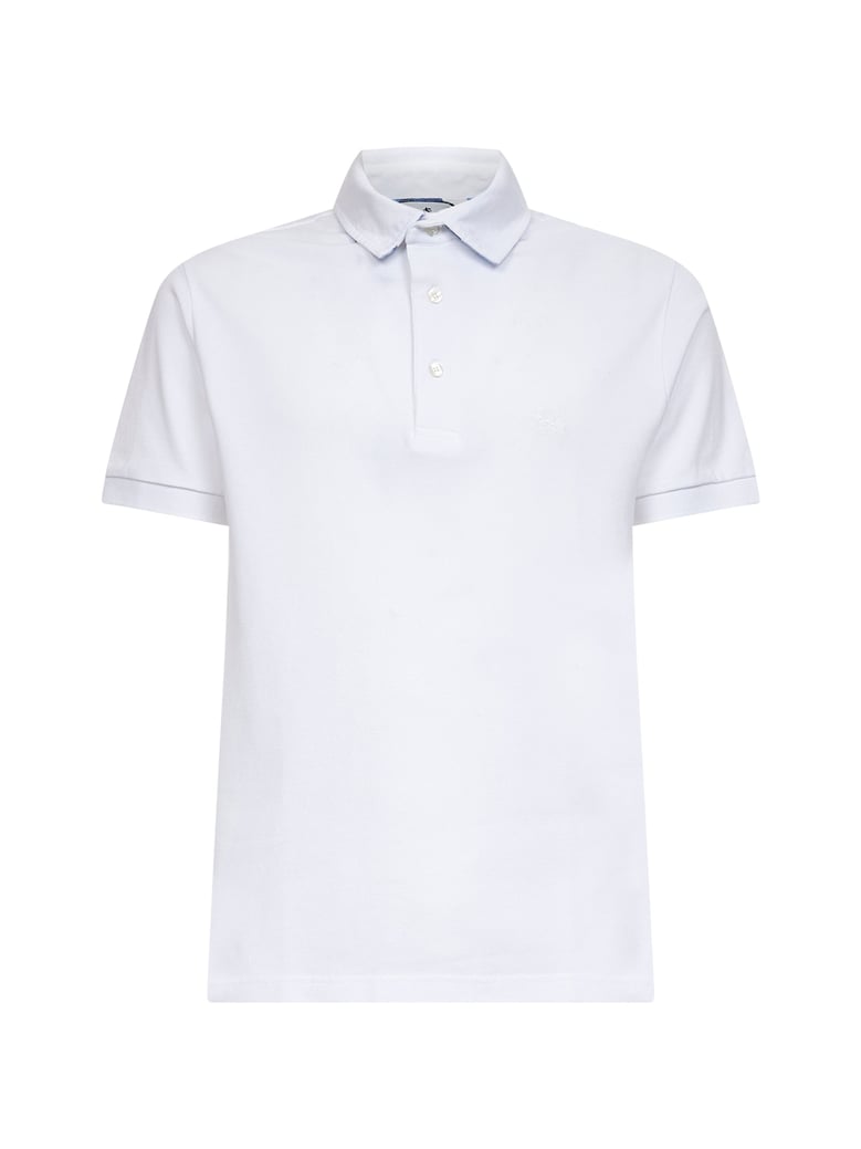 white cotton piquet polo shirt by Selfnex