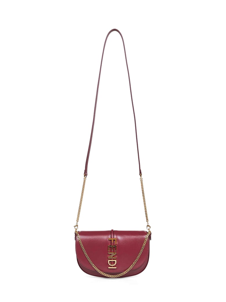 burgundy fendigraphy wallet on chain by Selfnex