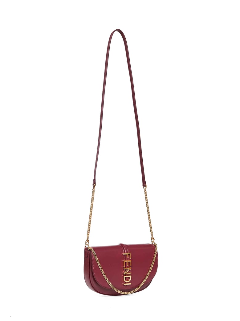 burgundy fendigraphy wallet on chain by Selfnex