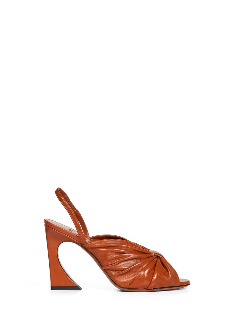 slingback sandals arco tan nappa leather by Selfnex