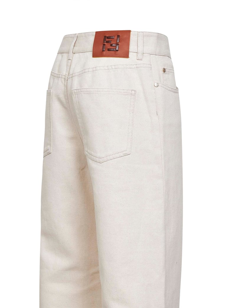 jeans ivory cotton denim by Selfnex