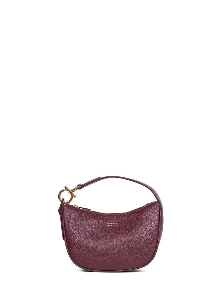 plum north-south mini hobo top handle bag by Selfnex