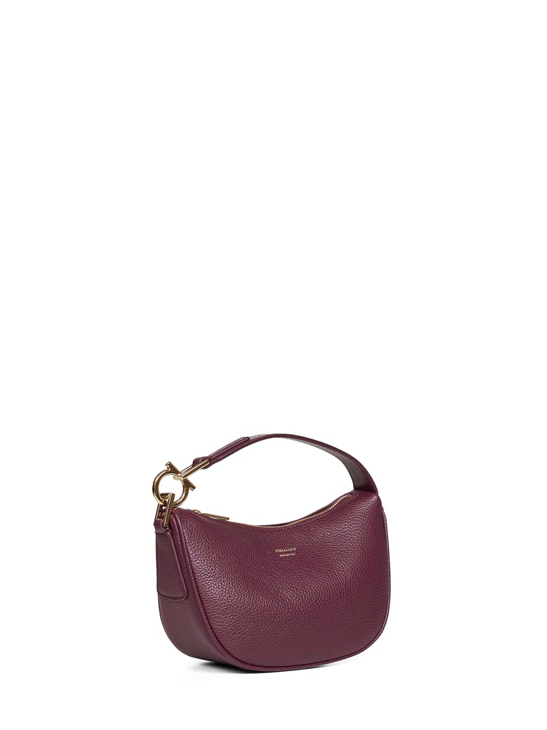 plum north-south mini hobo top handle bag by Selfnex