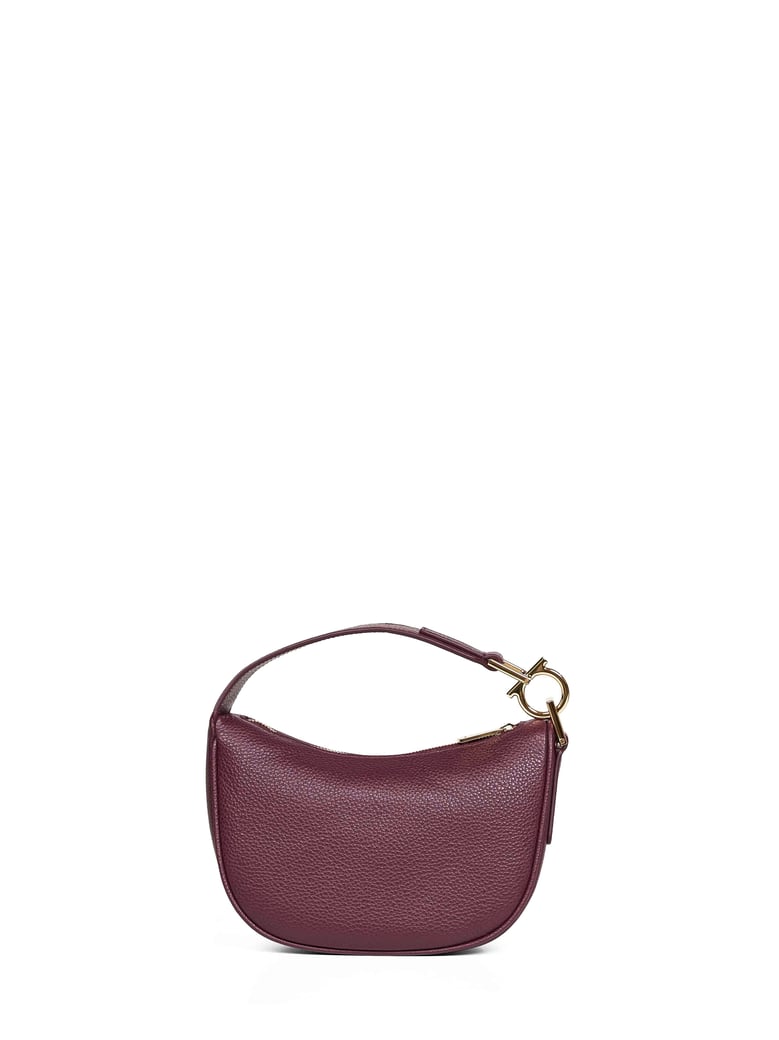plum north-south mini hobo top handle bag by Selfnex
