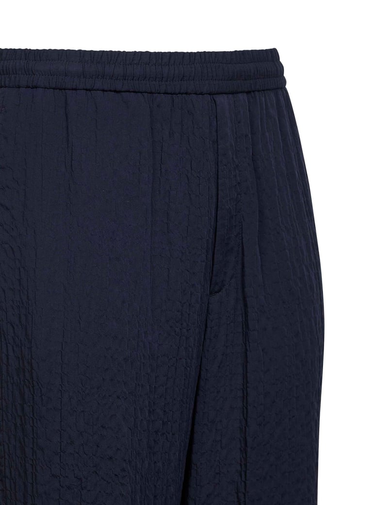 flat-front trousers lyocell blend blue by Selfnex
