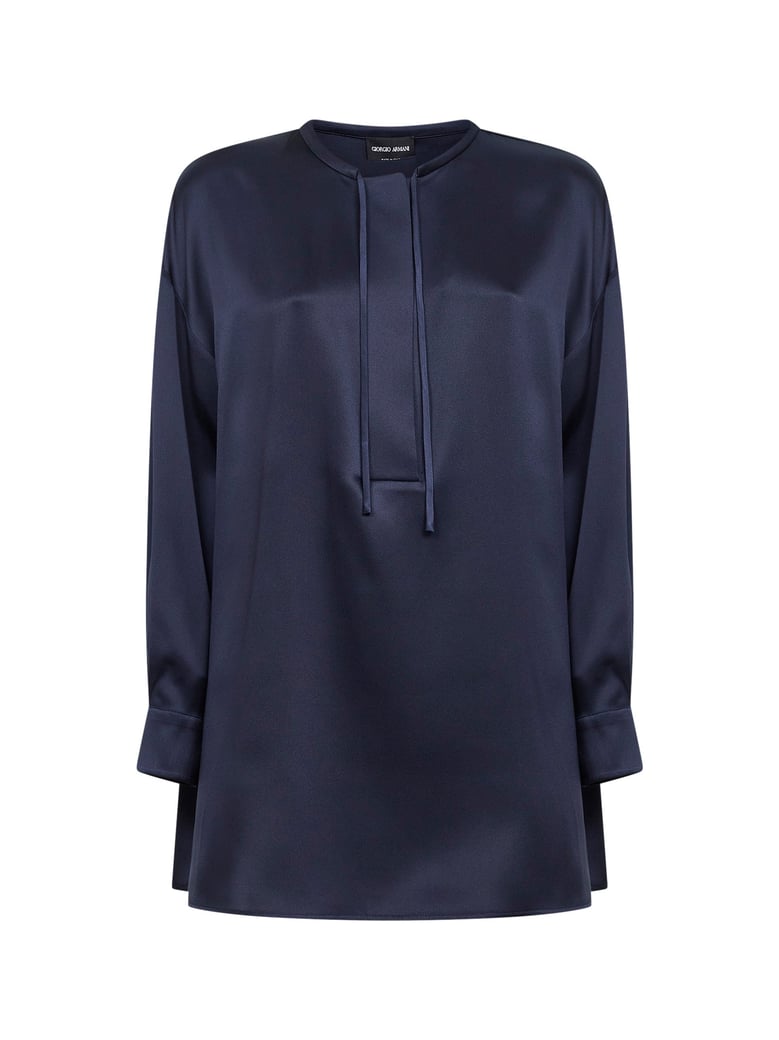 shirt tunic silk blue by Selfnex