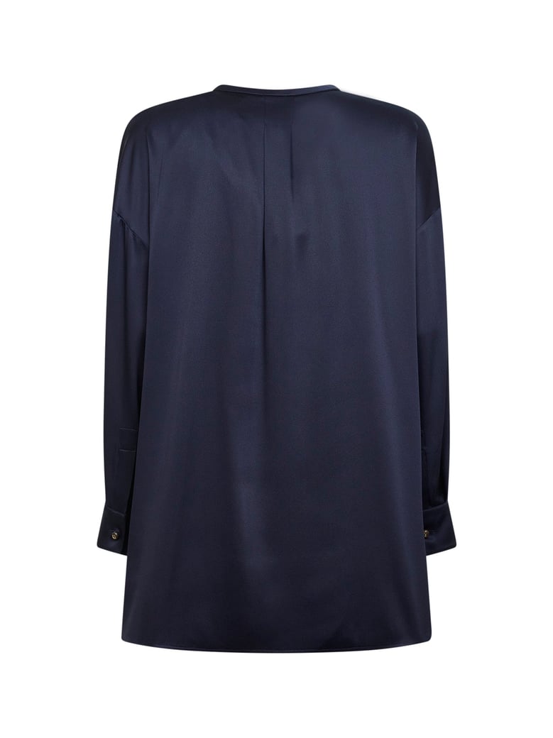 shirt tunic silk blue by Selfnex