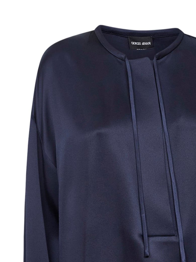 shirt tunic silk blue by Selfnex