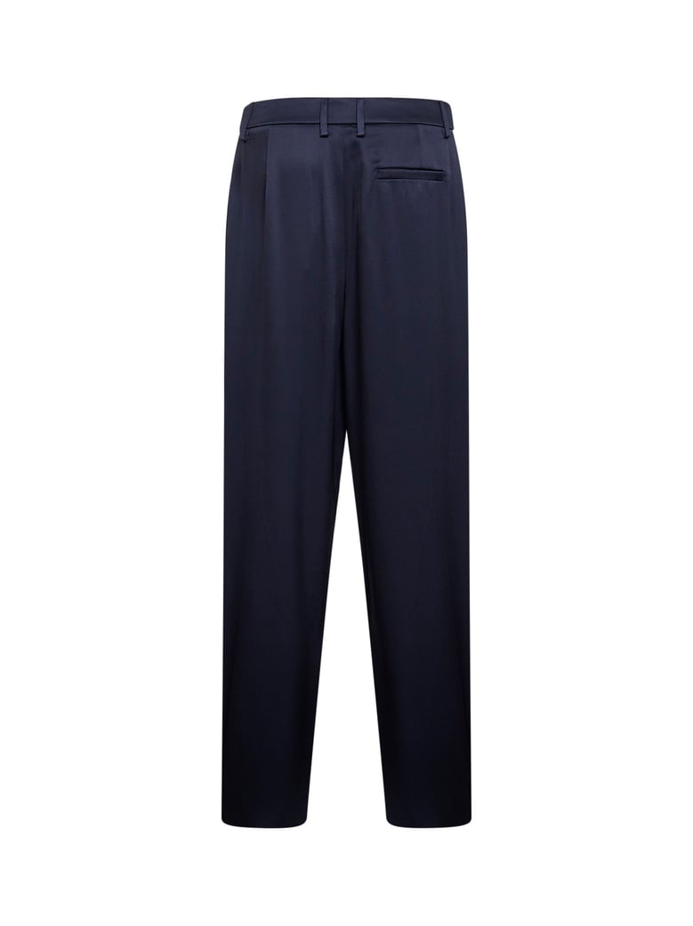 trousers double silk satin blue by Selfnex