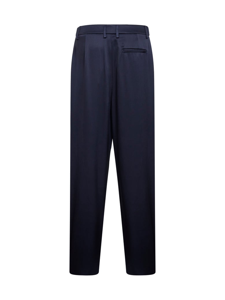 trousers double silk satin blue by Selfnex