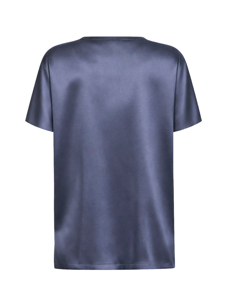 silk satin blouse light blue by Selfnex