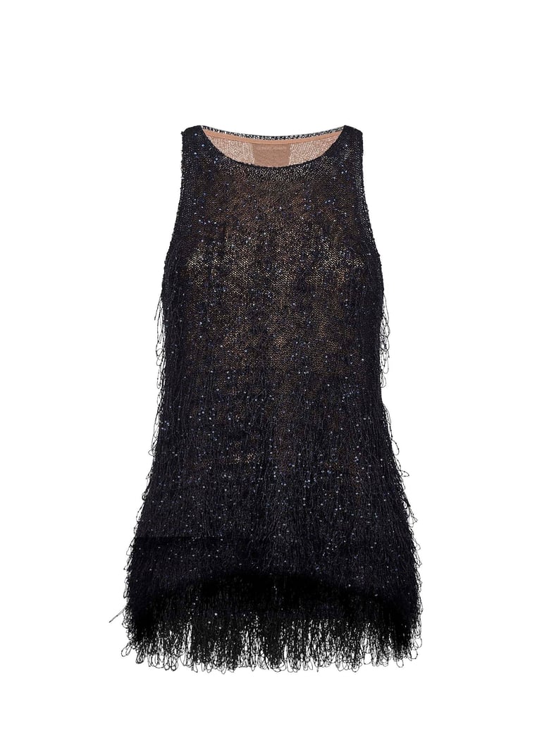 top lurex multicolour with fringes by Selfnex