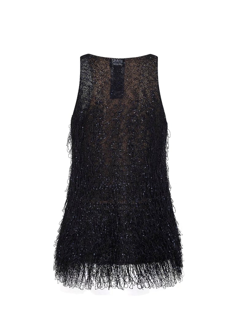 top lurex multicolour with fringes by Selfnex