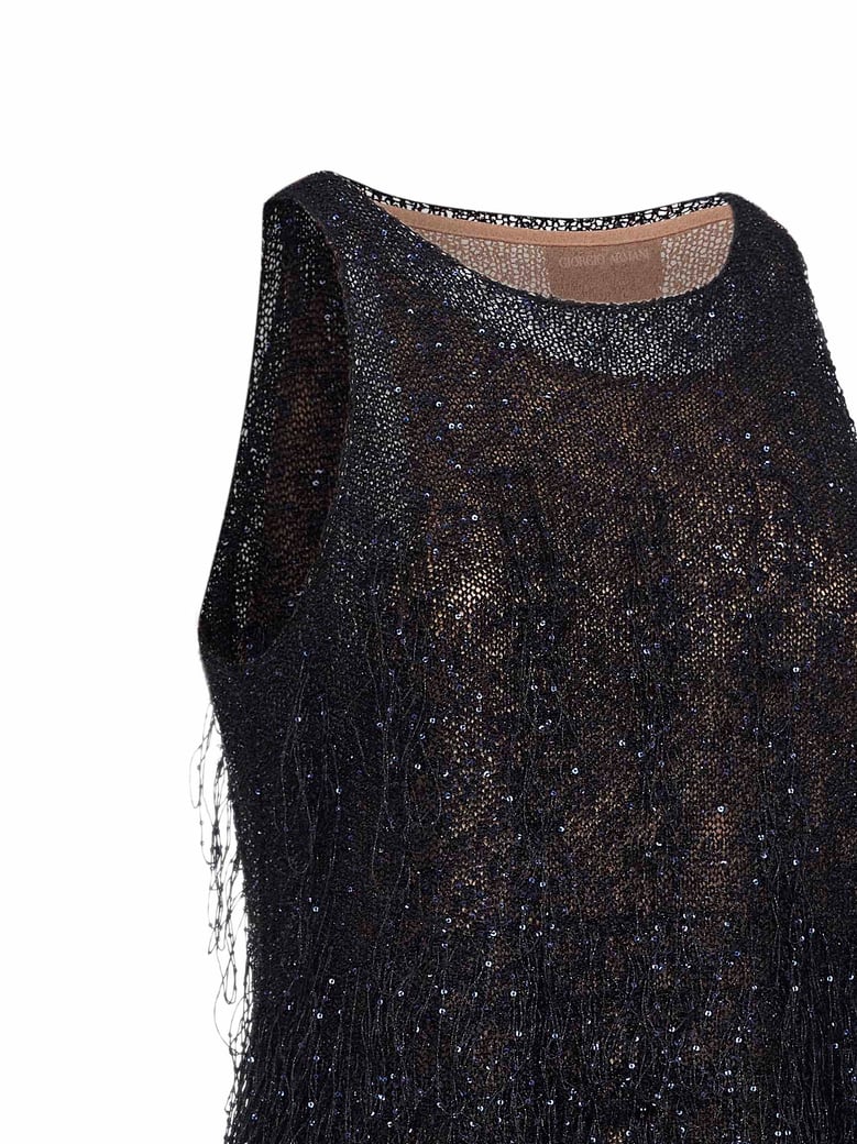 top lurex multicolour with fringes by Selfnex