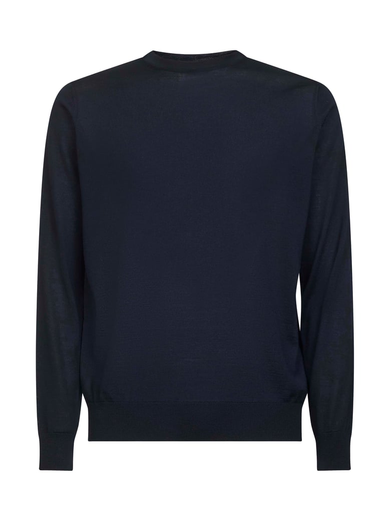 virgin wool knit crewneck sweater by Selfnex