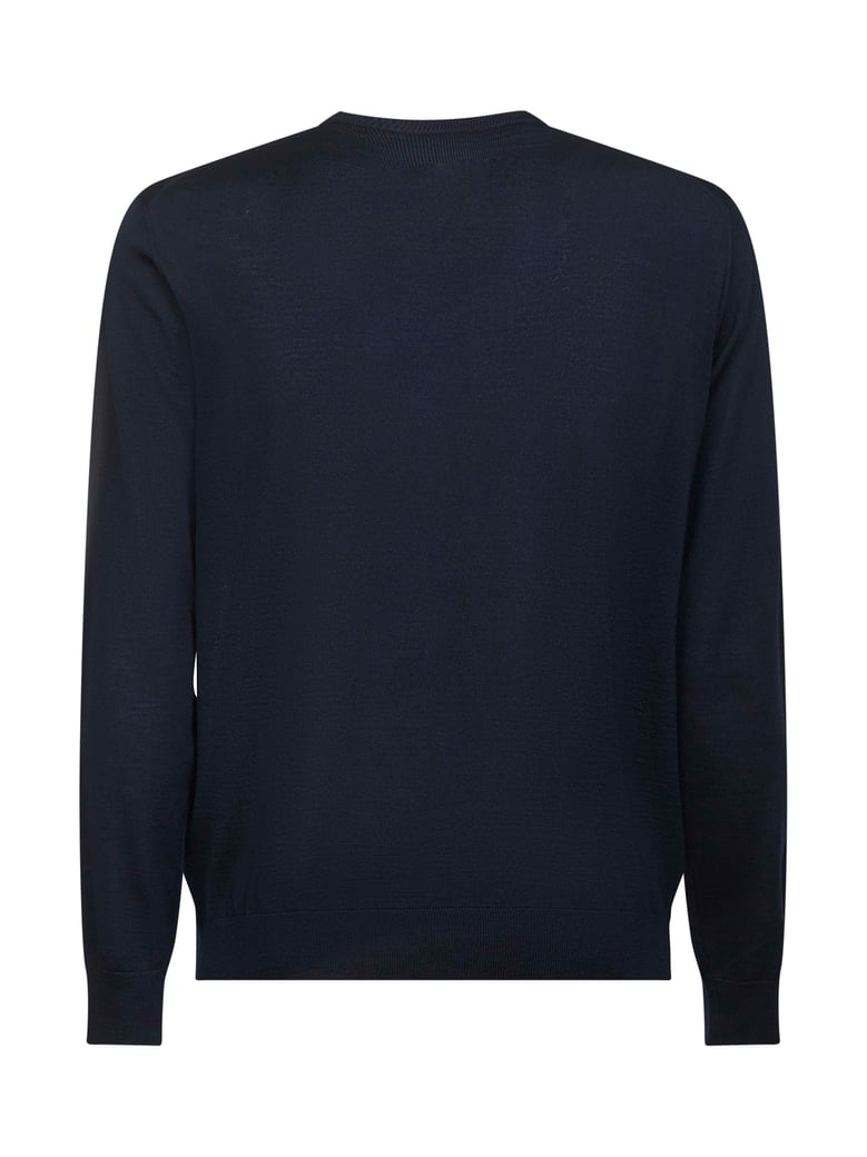 virgin wool knit crewneck sweater by Selfnex